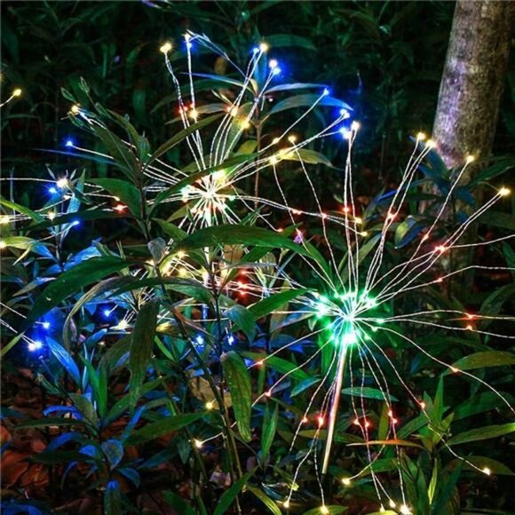 Solar Firework Light Outdoor Garden Decorative Solar Lights Stake Fireworks - Picture 1 of 6